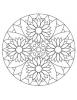 Ausmalbild Blumen Mandala 2