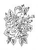 Ausmalbild Blumenstrauß mit Rosen