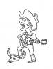 Ausmalbild Cowboy mit Gitarre