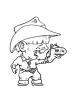 Ausmalbild Cowboy mit Handpuppe