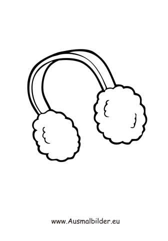 Ausmalbild Ohrenwärmer