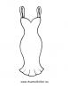 Ausmalbild Langes Kleid