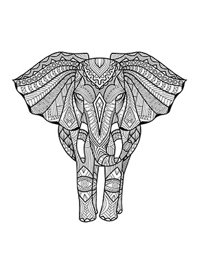 Ausmalbild Elefant kostenlos ausdrucken