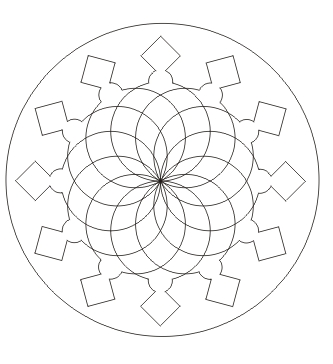 Ausmalbild Mandala Malvorlage