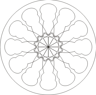 Ausmalbild Mandala