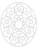 Ausmalbilder Mandala mit Kreuzen