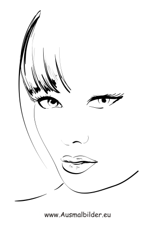 Ausmalbild Gesicht Kostenlos Ausdrucken