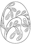 Ausmalbild Osterei Blumen Muster
