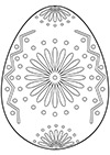 Ausmalbild Osterei Blumen Ornament