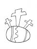 Ausmalbild Osterei mit Kreuzen
