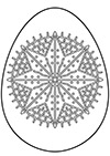 Ausmalbild Osterei mit Oktogramm