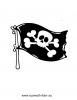 Ausmalbild Piratenflagge