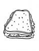 Ausmalbild Belegtes Sandwich