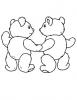Ausmalbild Zwei Teddybären