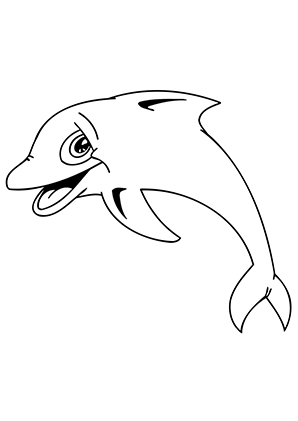 ausmalbild delphin 2 zum ausdrucken
