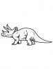 Ausmalbild Triceratops Seitenansicht