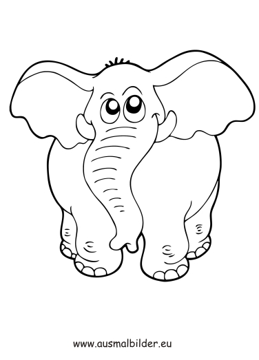 ausmalbild dicker elefant zum ausdrucken