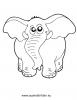 Ausmalbild Dicker Elefant