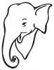 Ausmalbild Elefant mit Halstuch