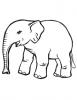 Ausmalbild Kleiner Baby Elefant