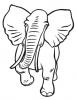 Ausmalbild Rennender Elefant
