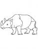 Ausmalbild Nashorn 1