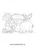 Nashorn im Zoo Ausmalbild