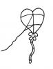 Ausmalbild Herz Luftballon