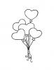 Ausmalbild Luftballon Herzen