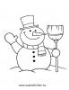 Ausmalbild Schneemann