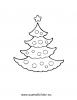 Ausmalbild Einfacher Weihnachtsbaum